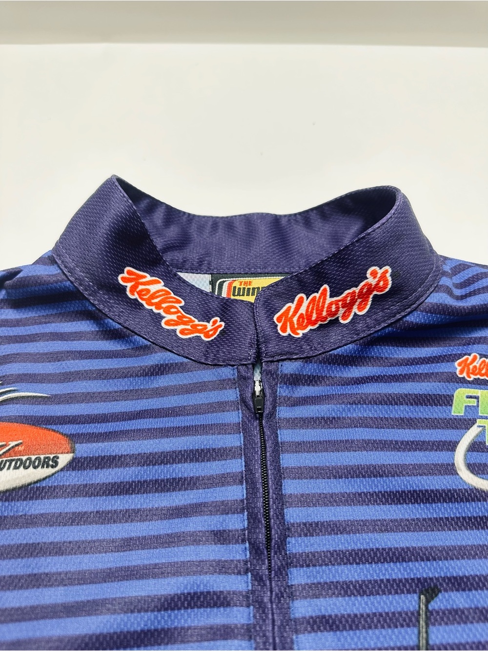 Y2K Kellogg’s Fishing Team Tournament Jersey Shirt XL Quarter Zip Performance - Picture 13 of 13